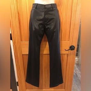 Vintage Z Cavaricci Jet Black Polyvinyl Pants